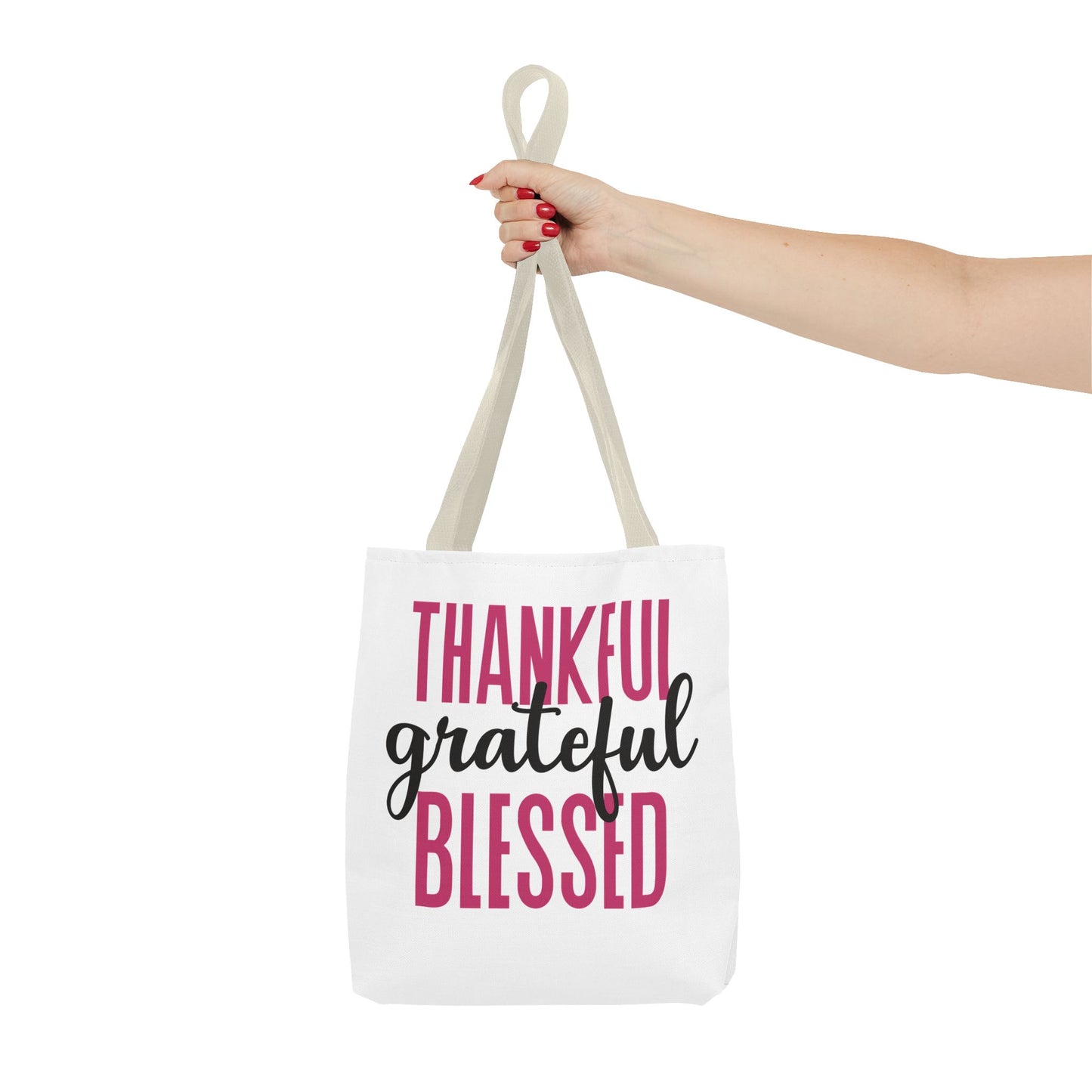 Thankful-Grateful-Blessed Tote Bag