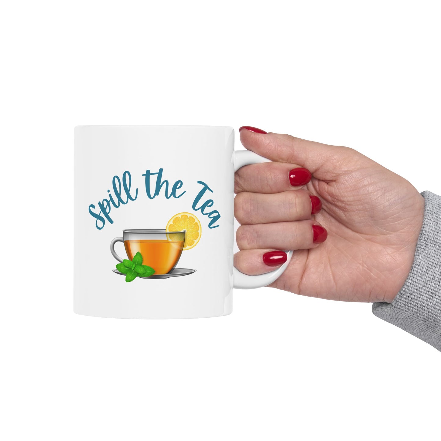 Spill the Tea Ceramic Mug, 11oz