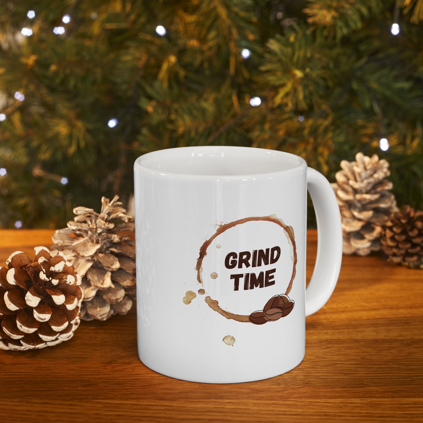 Grind Time Ceramic Mug, 11oz