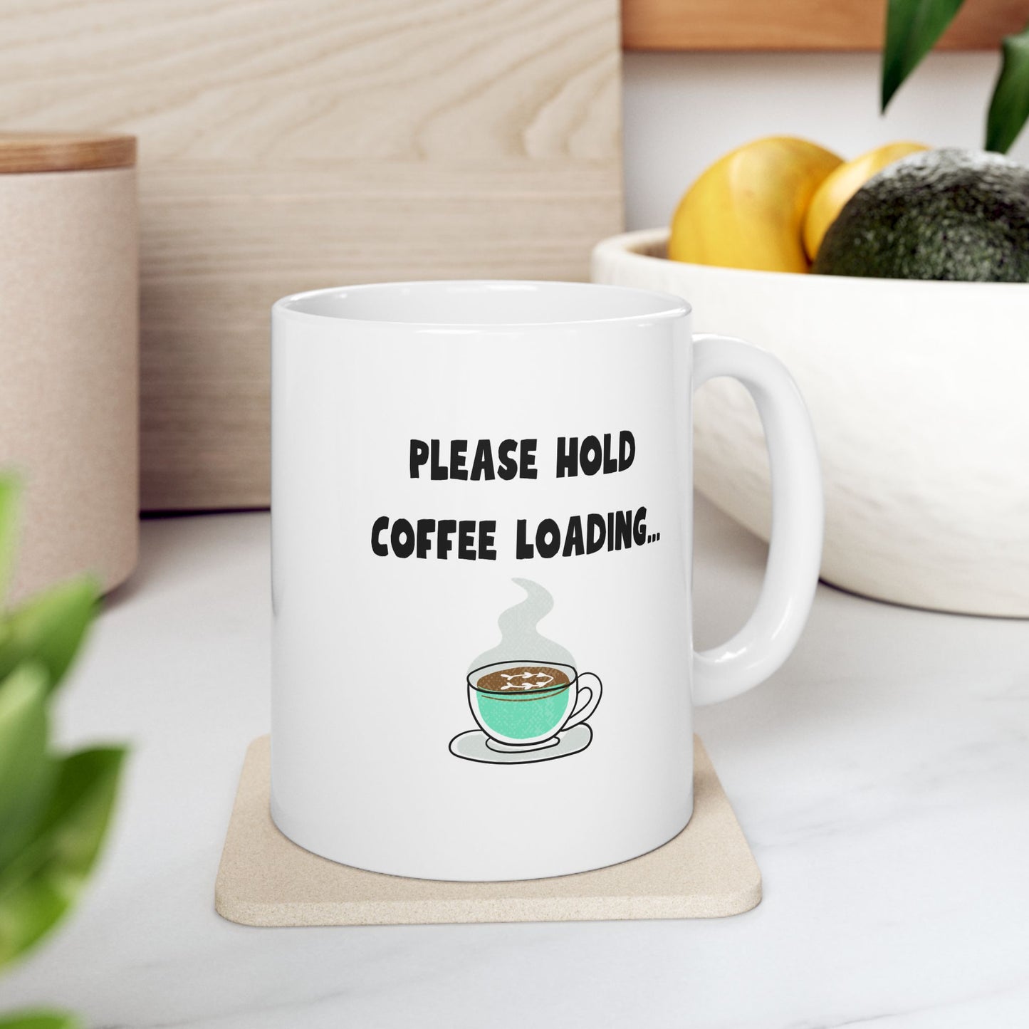 Coffee Loading Ceramic Mug, 11oz