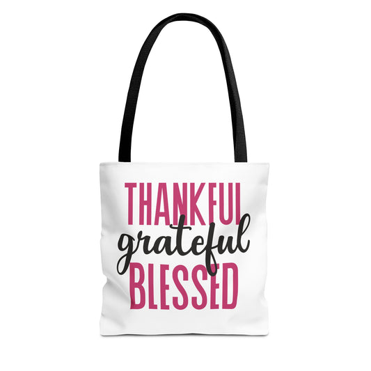 Thankful-Grateful-Blessed Tote Bag