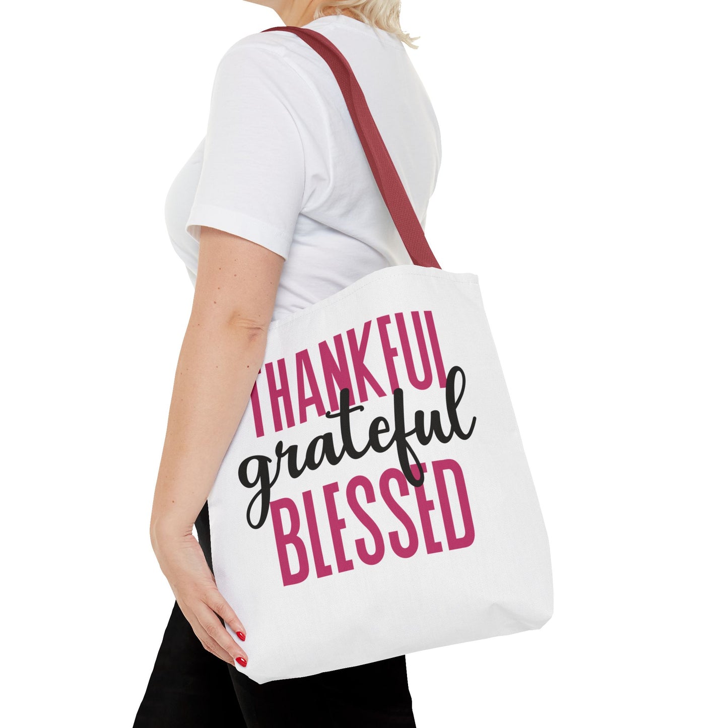 Thankful-Grateful-Blessed Tote Bag