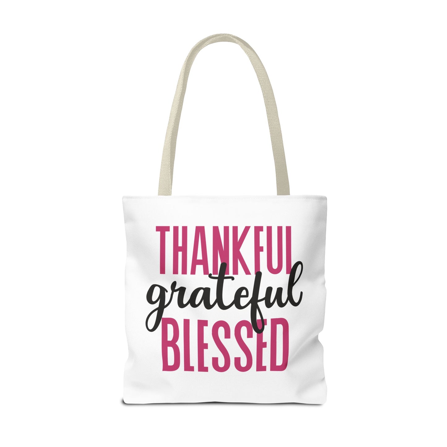 Thankful-Grateful-Blessed Tote Bag