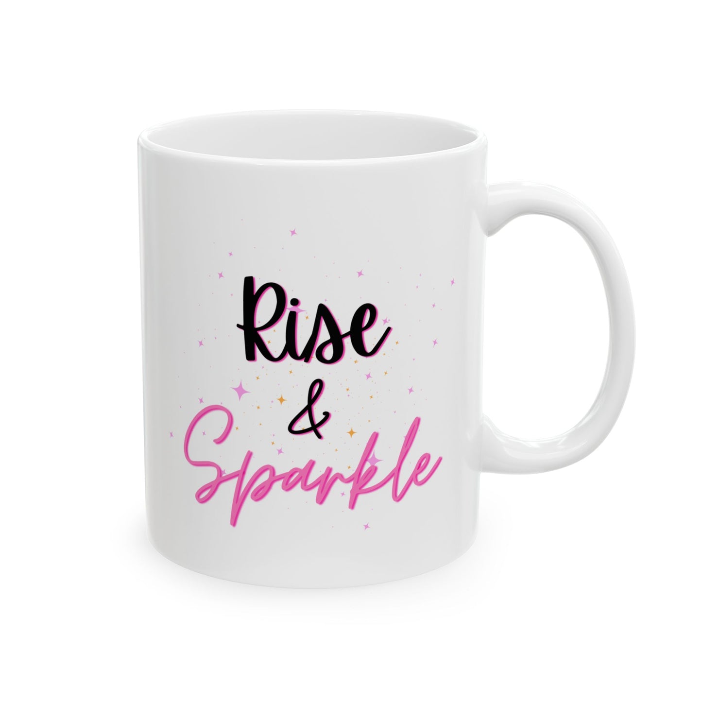 Rise & Sparkle Ceramic Mug, 11oz